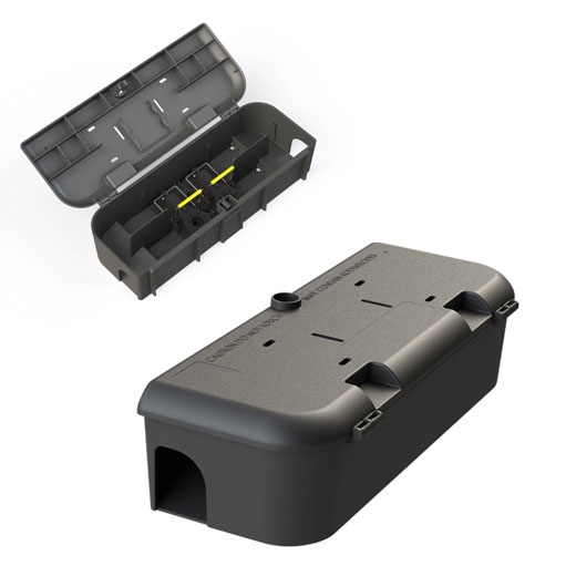 Mäuseköderstation Quadro SX in schwarz