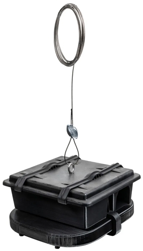 Köderbox zur sicheren Ausbringung von Ködermaterial im Abwassersystem