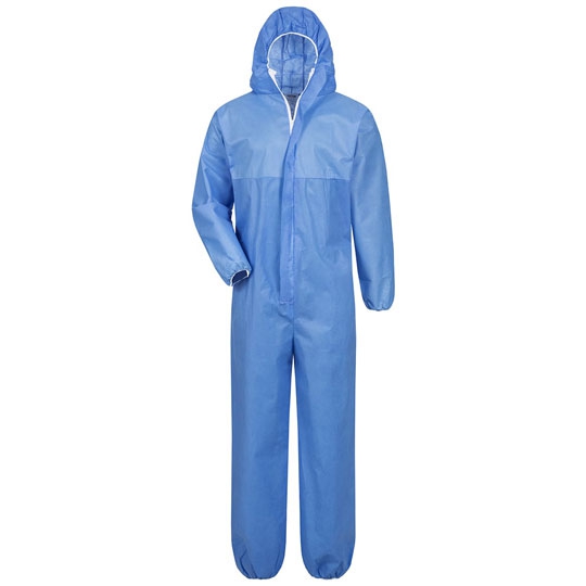 TECTOR® SMS-Schutzanzug Größe L – PSA Kat. 3, Typ 5/6, blau