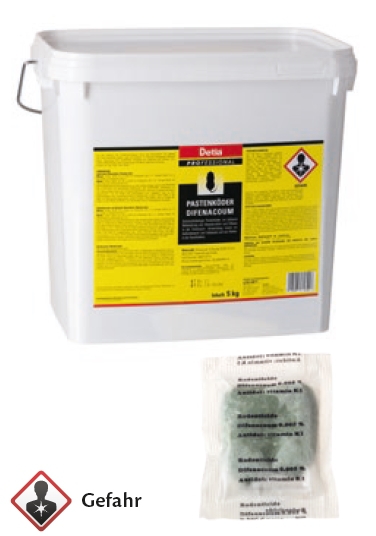 Pastenköder Difenacoum – 5 kg Eimer