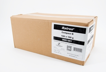 Ratron® Compact B – Rodentizidblock mit Brodifacoum, 100 x 100 g